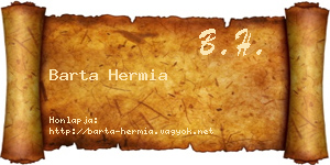 Barta Hermia névjegykártya